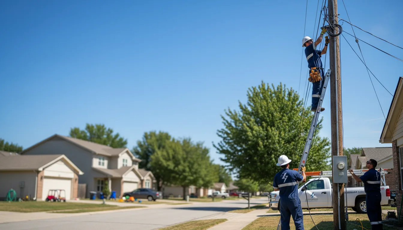 Residential electrician providing installation services in Montezuma, GA